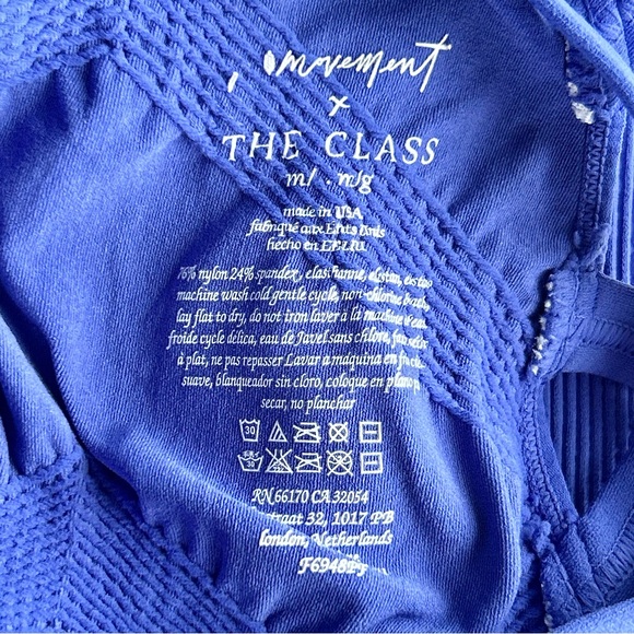 NWOT Free People Movement “The Class” Onesie. Blue. Size: M/L - Picture 11 of 12